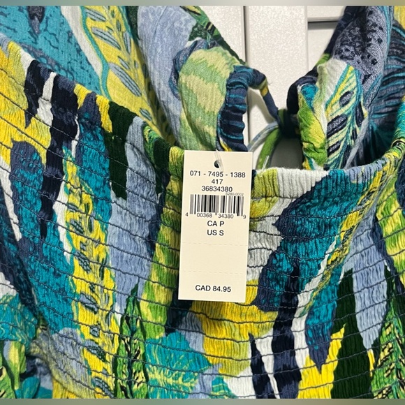 NWT Aerie Halter Beach Maxi Sundress Marbled Blue - Picture 7 of 9